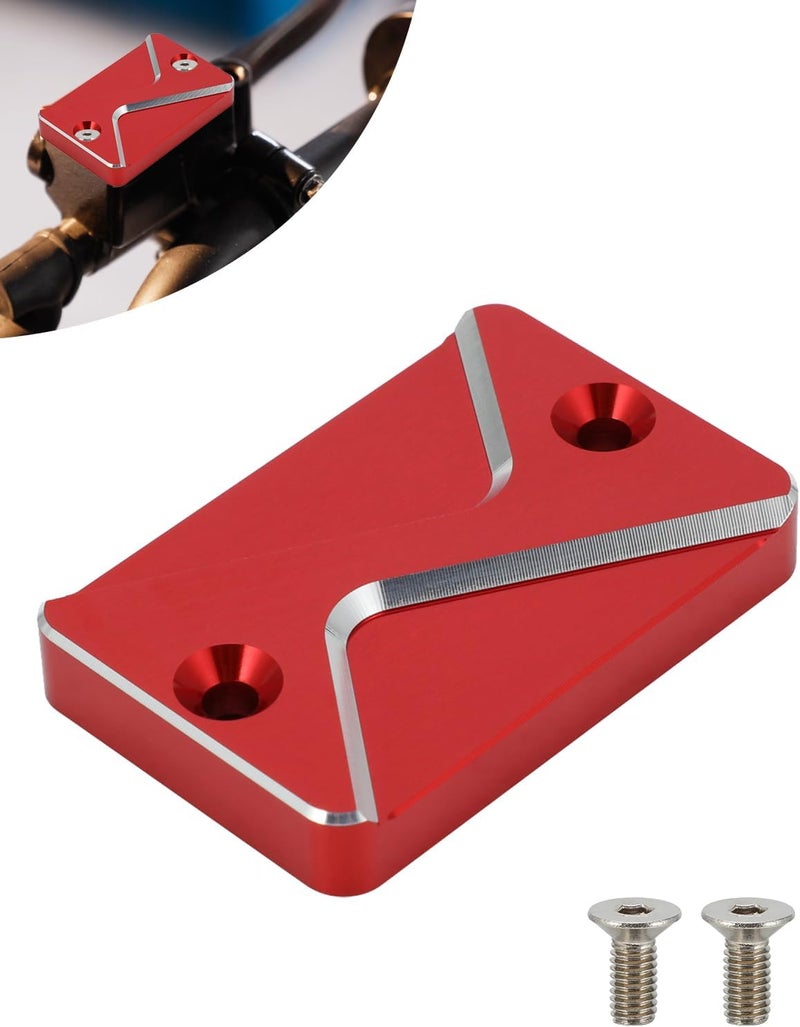 BAOUFF Front Brake Fluid Reservoir Cover for Hawk 250,CNC Motorcycle Cylinder Pump Guard for Hawk250/Hawk 250cc - Red - Image 1